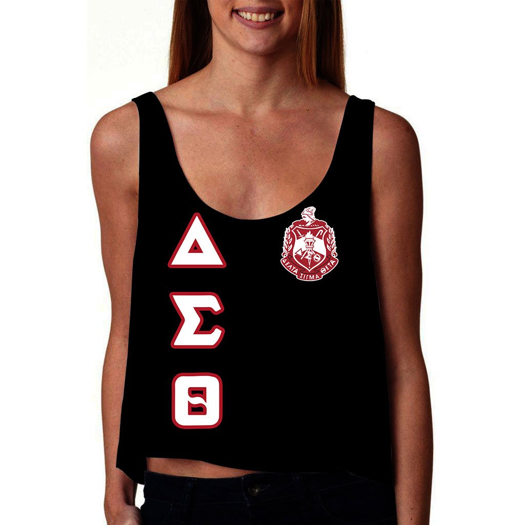 Wonder Print Tank Top – Delta Sigma Theta Letters Croptop Tank Top