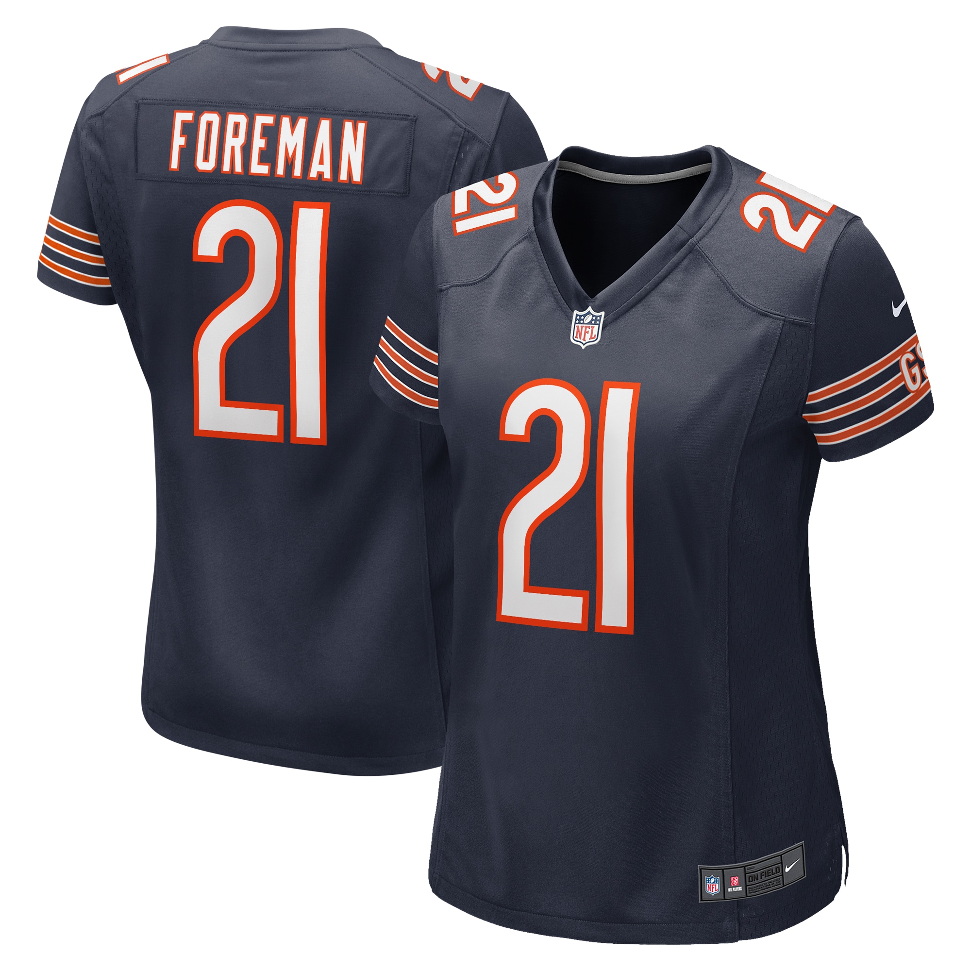 Women’s Chicago Bears D’Onta Foreman Navy Game Jersey