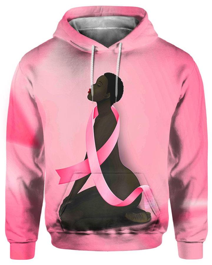 African America Art Black Fighter Breast Cancer Awareness 3D All Over Print | For Men & Women | Adult | Ho3300