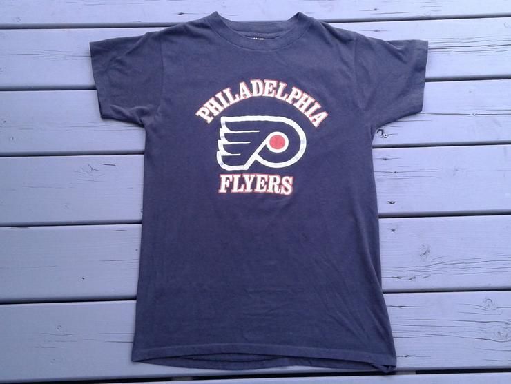 Vintage 80 S Philadelphia Flyers Paper Thin Black Shirt