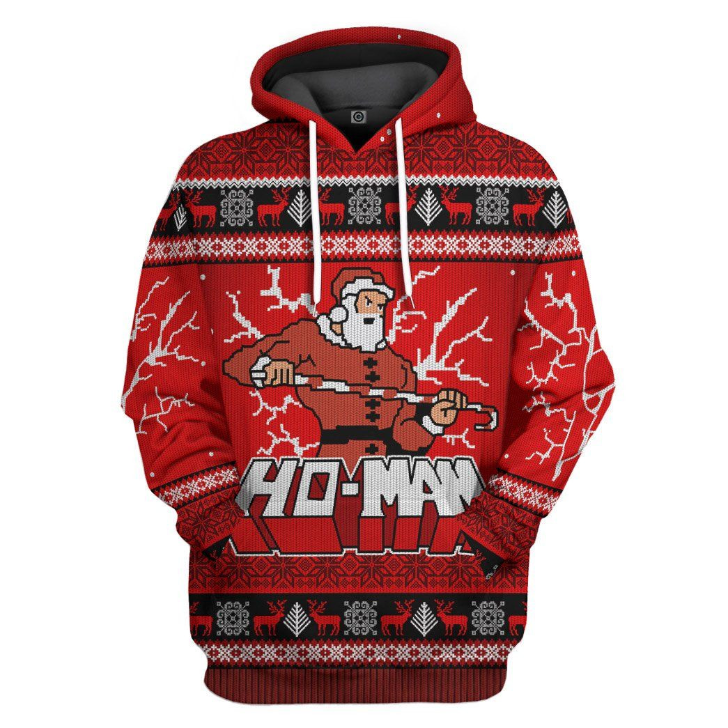 3D Man Ugly Christmas Sweater Custom Tshirt Hoodie Apparel