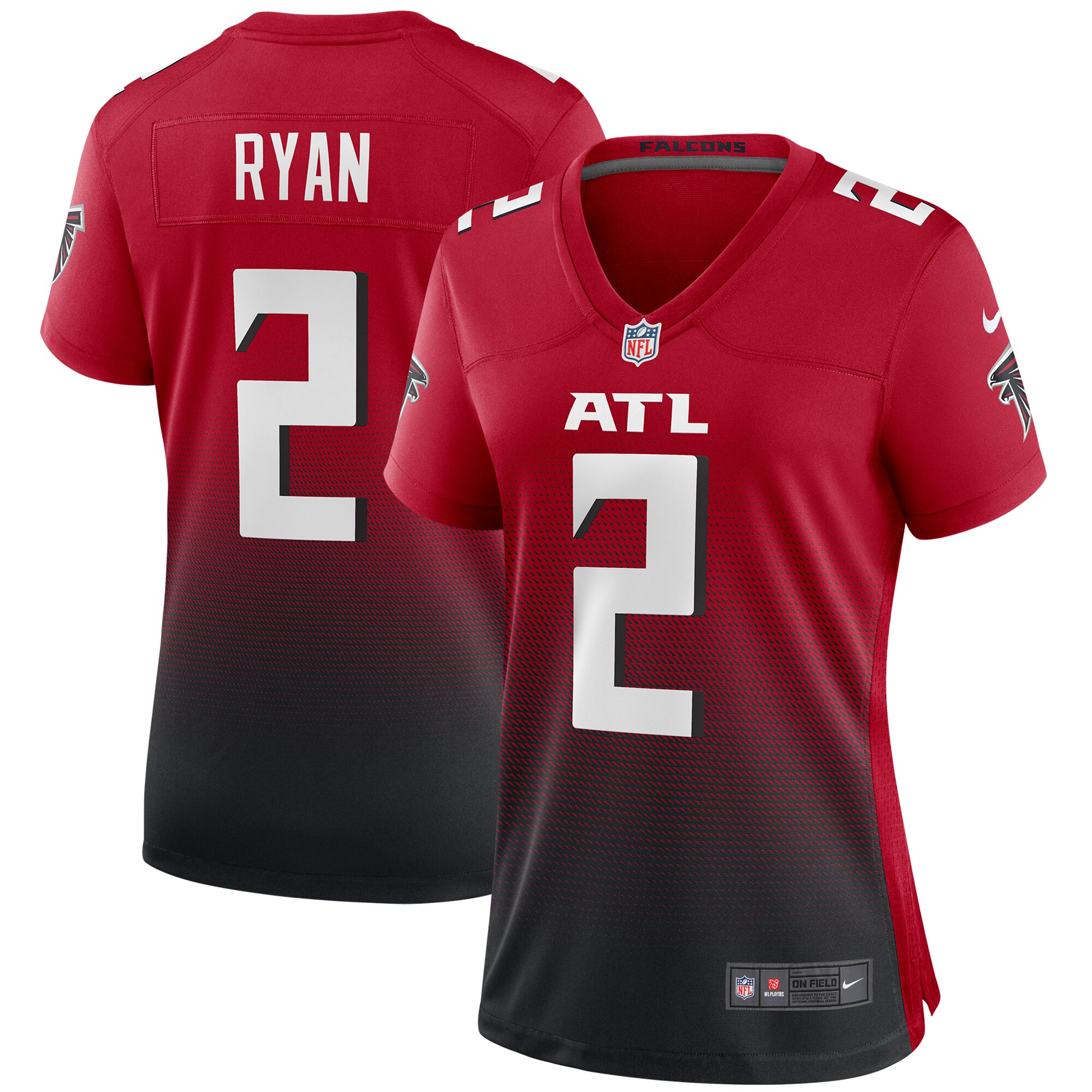 Women’s Atlanta Falcons Matt Ryan Red 2nd Alternate Game Jersey