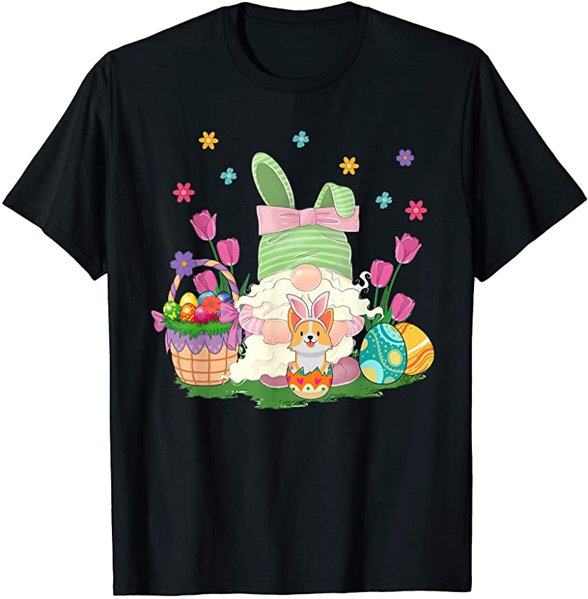 Easter Gnomes With Bunny Ears Pastel Spring Cute Puppy T-Shirt