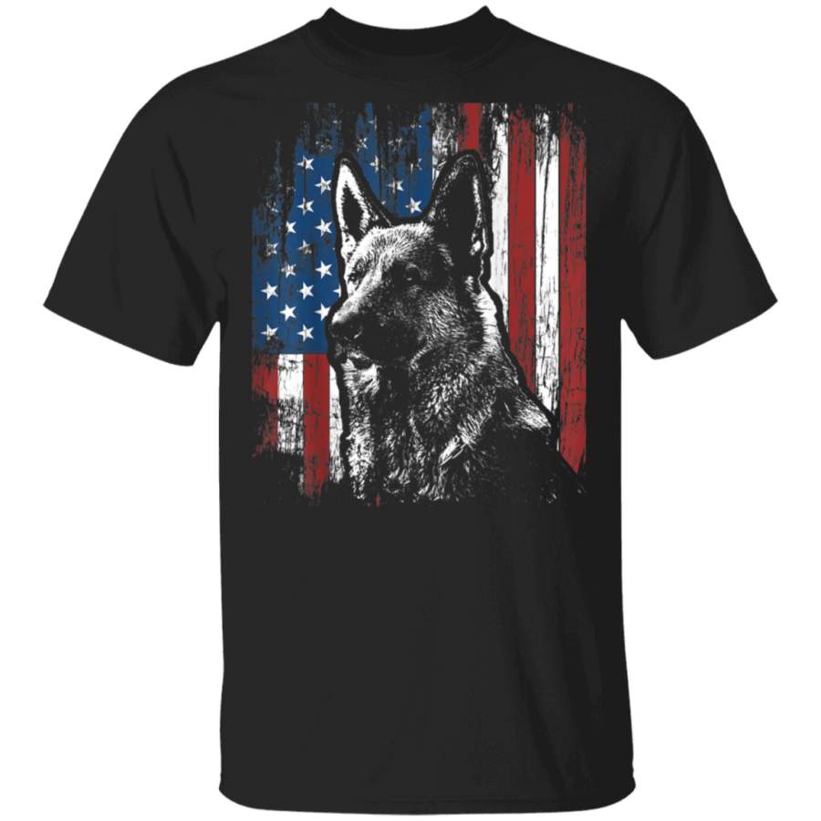 Patriotic German Shepherd American Flag Shirt Dog Gifts