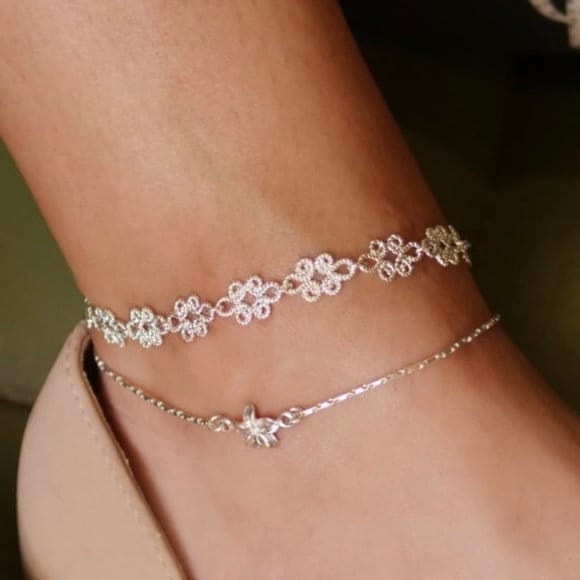 Plumeria Anklet, Anklets, Flower Anklets,Anklet, Layered Anklets, Anklets for Women, Plumeria Jewelry, Hawaiian Jewelry, Plumeria, Heishe