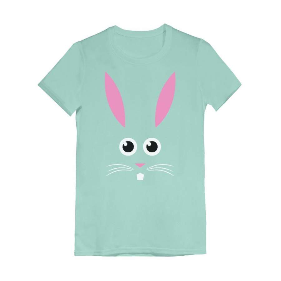 Children’s Easter Bunny Face Toddler Kids Girls’ Fitted T-Shirt