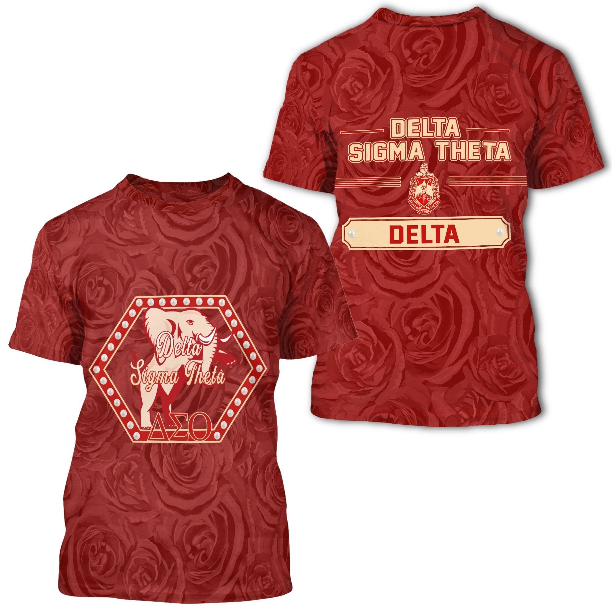 Sorority Tshirt – Delta Sigma Theta Rose Pearls Tshirt