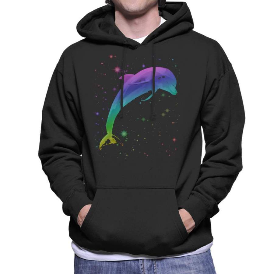 Space Dolphin Men’s Hooded Sweatshirt