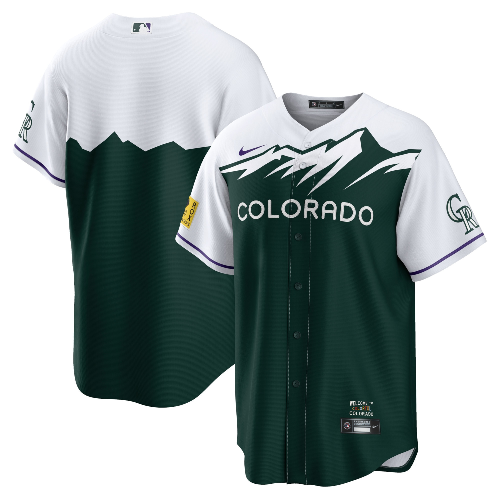 Colorado Rockies 2022 City Connect Replica Team Jersey – Green MLB