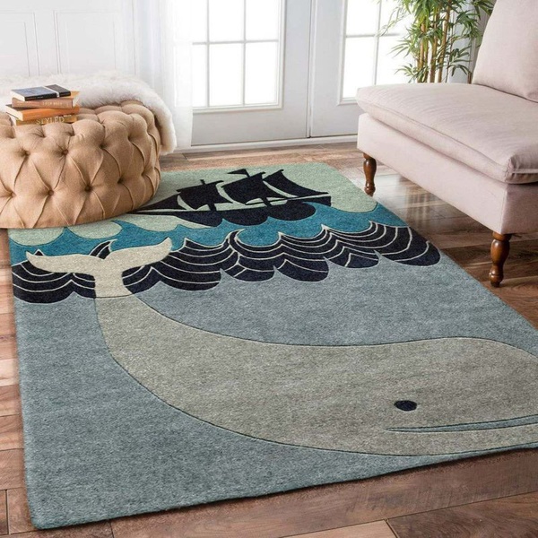 Whales Aboriginal 1 Area Rug Living Room Rug Home Decor Floor Decor VH3