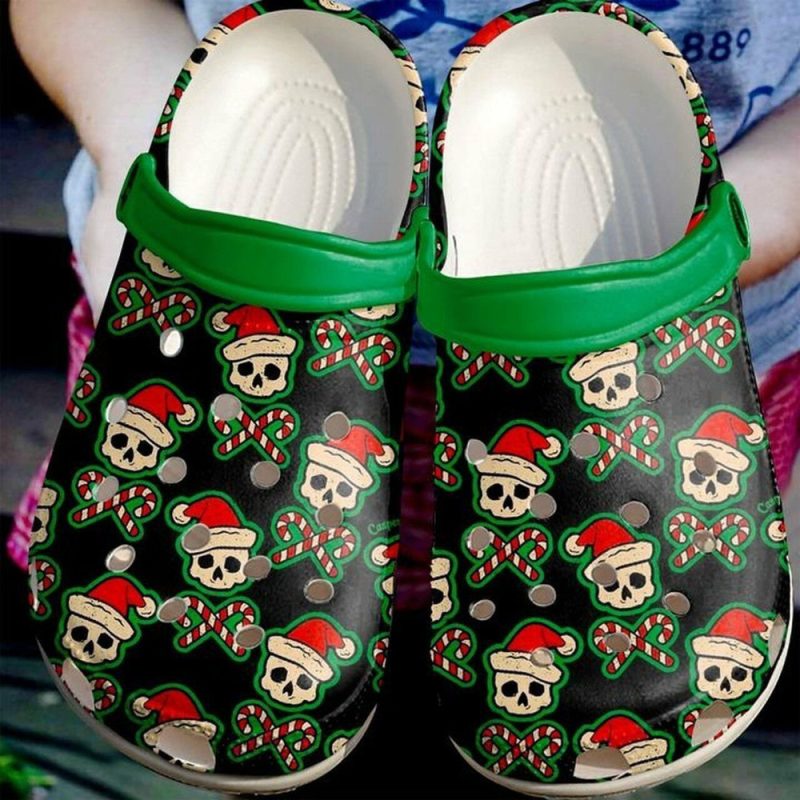 Skull Santa Canday 102 Gift For Lover Rubber clog Shoes Comfy Footwear