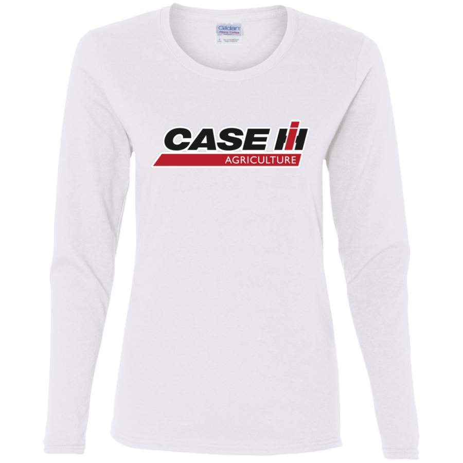 AGR Case IH logo Ladies’ Cotton LS T-Shirt