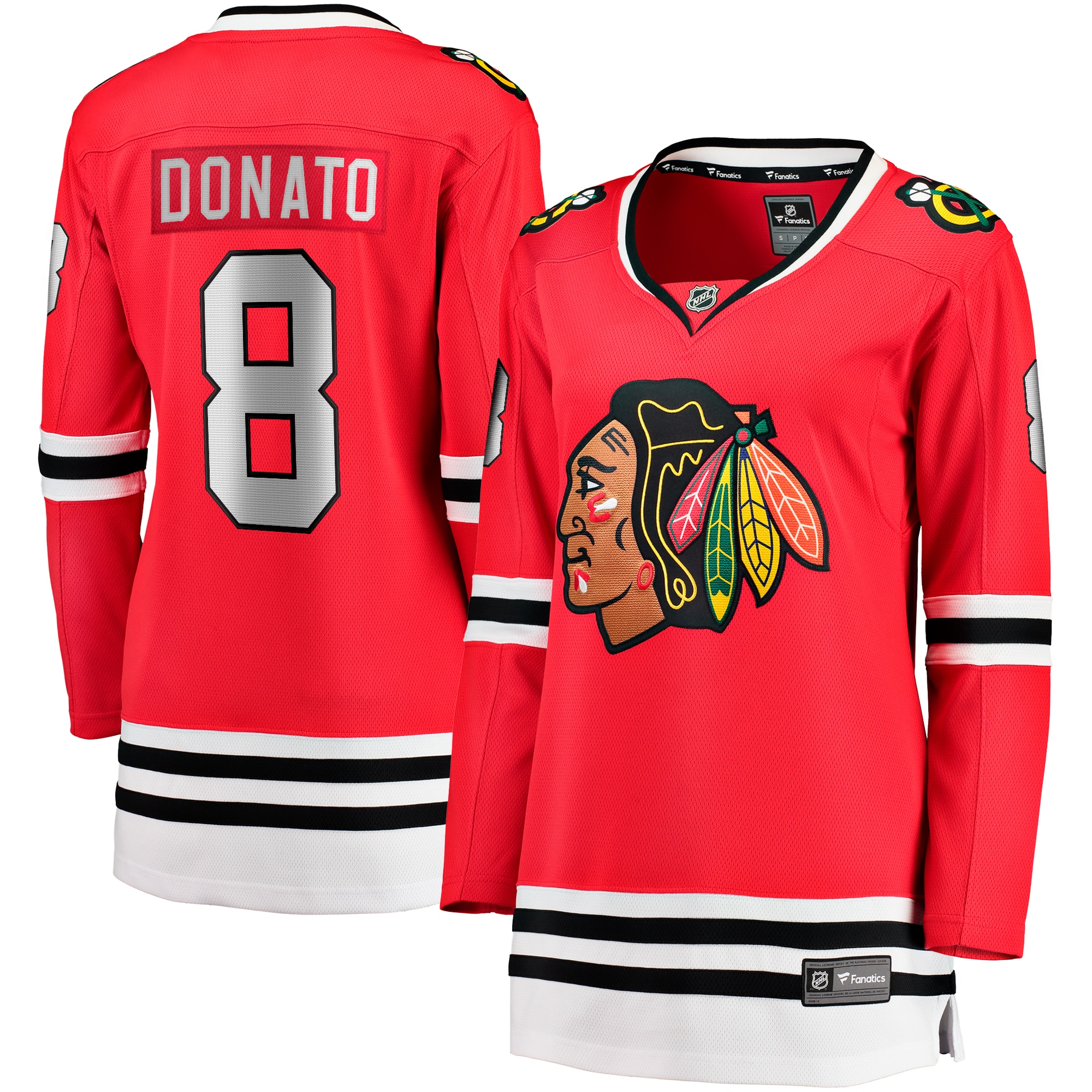 Women's Chicago Blackhawks Ryan Donato Red Home Breakaway Player Jersey