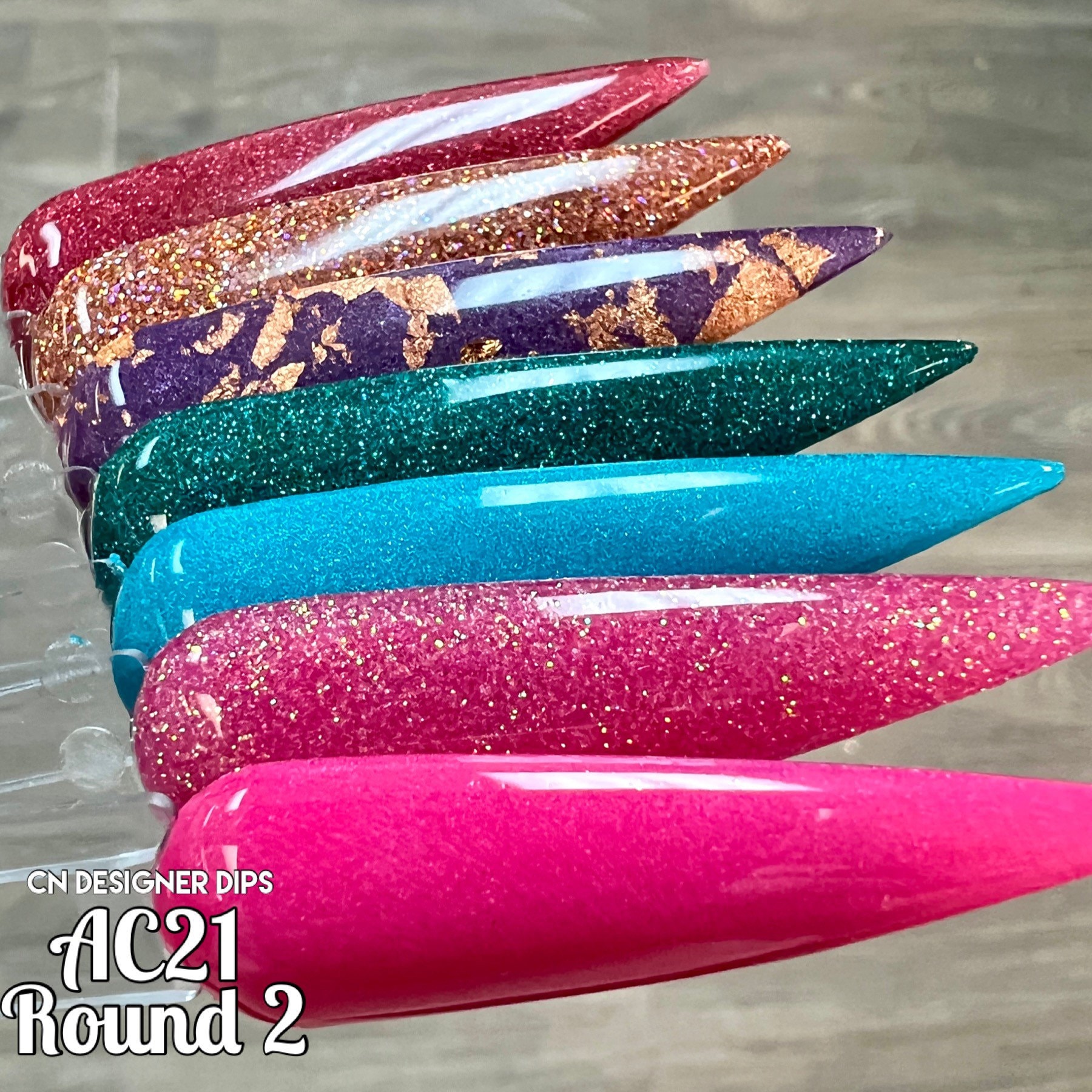 AC21 Round 2- dip powder, dip powder for nails, nail dip, dip powders, dip nail powder, glitter dip powder, nails, acrylic