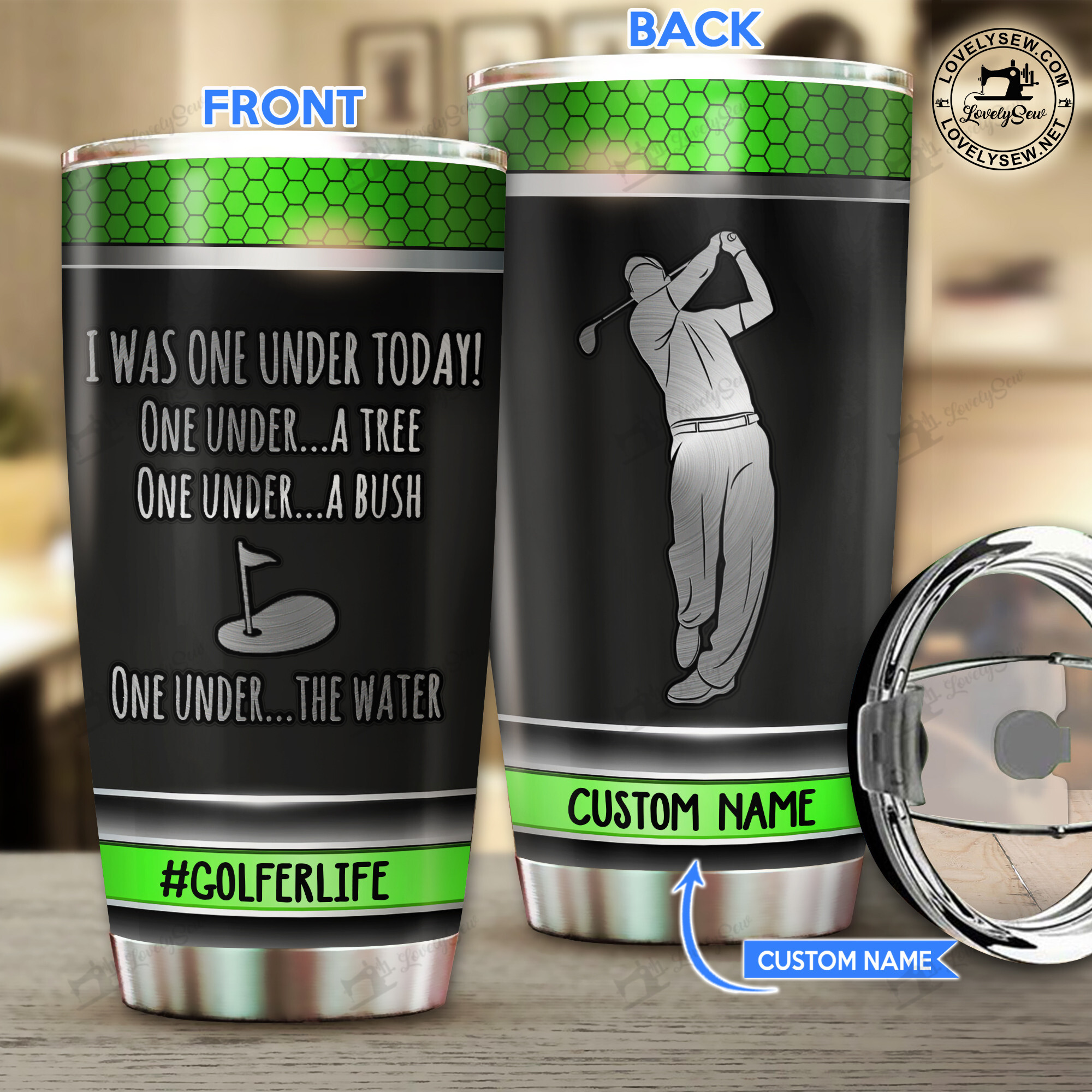 Golf-I Was One Under Today Personalized Stainless Steel Tumbler Tru22020902