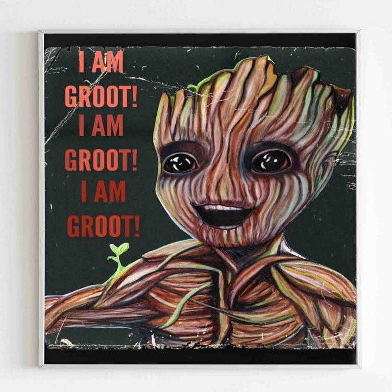 I Am Groot I Am Baby Groot Poster - Poster Art Design