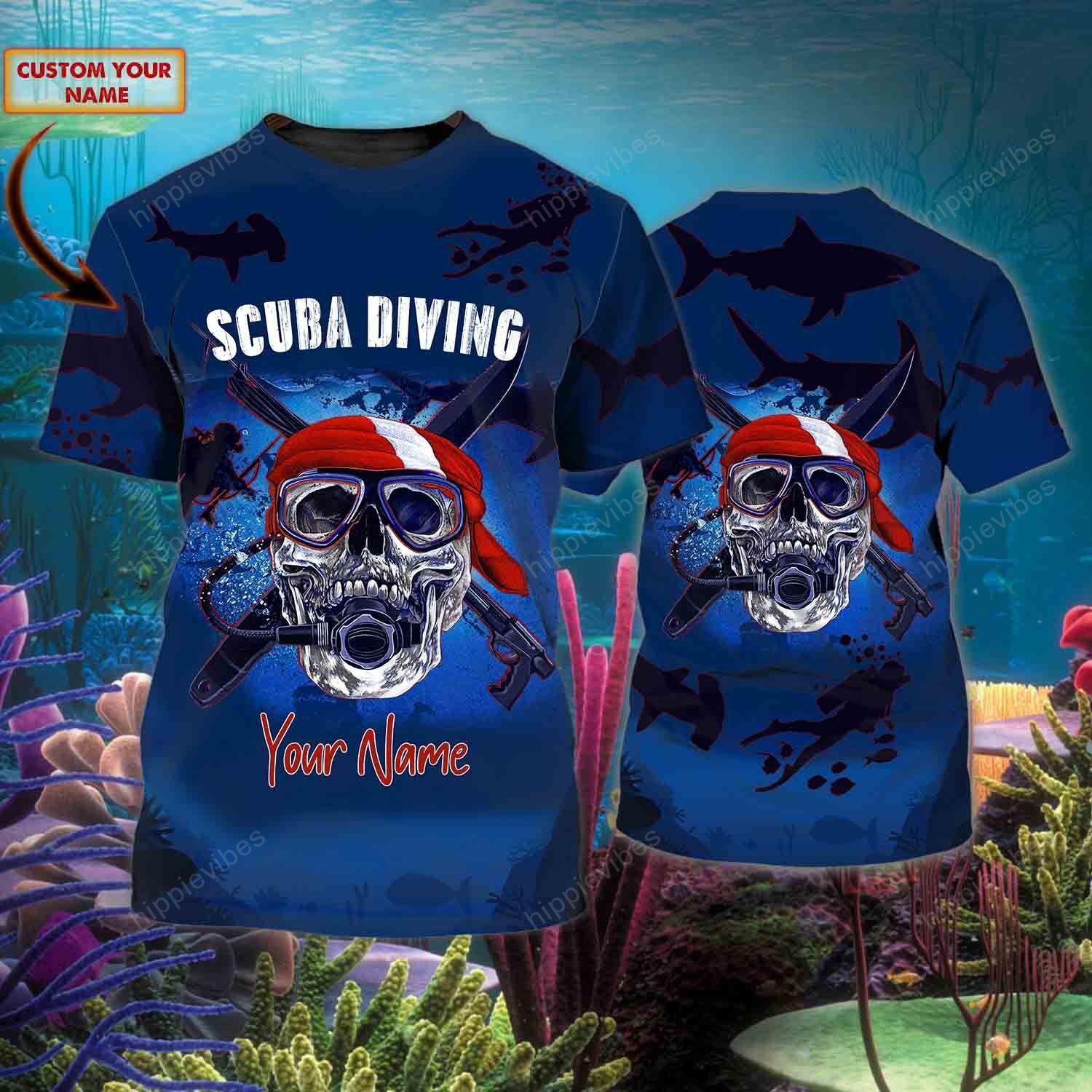 Scuba Diving V5 Custom T-Shirt