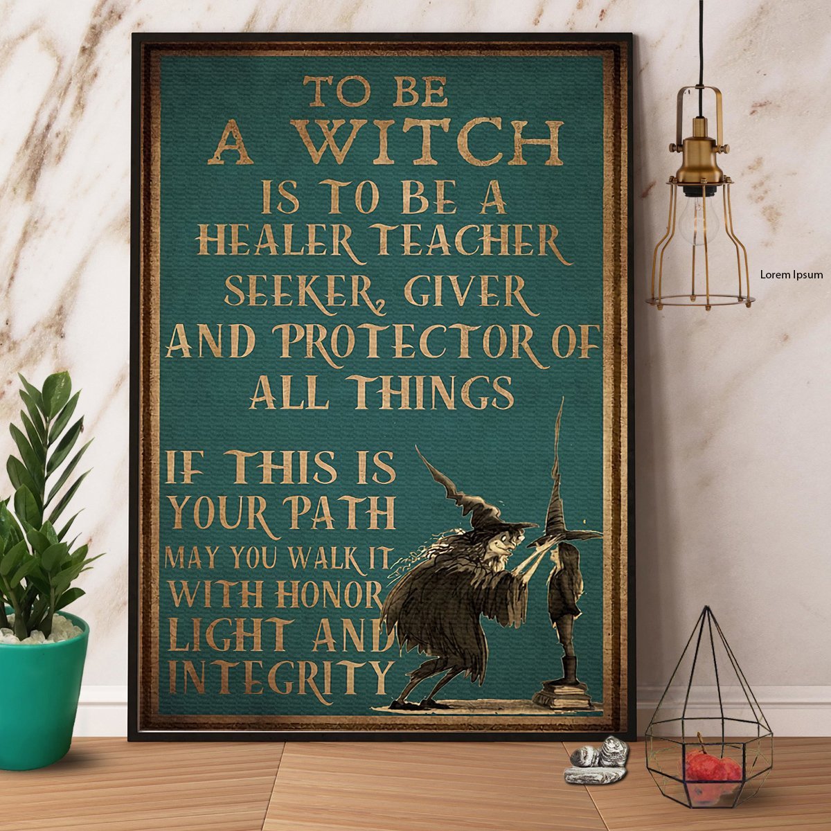 Witch To Be A Witch Is To Be A Healer Teacher Seeker Halloween Gift Paper Poster No Frame  Matte Canvas Wall Decor