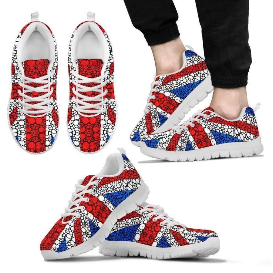 WHITE BRITAIN FLAG SNEAKERS men’s