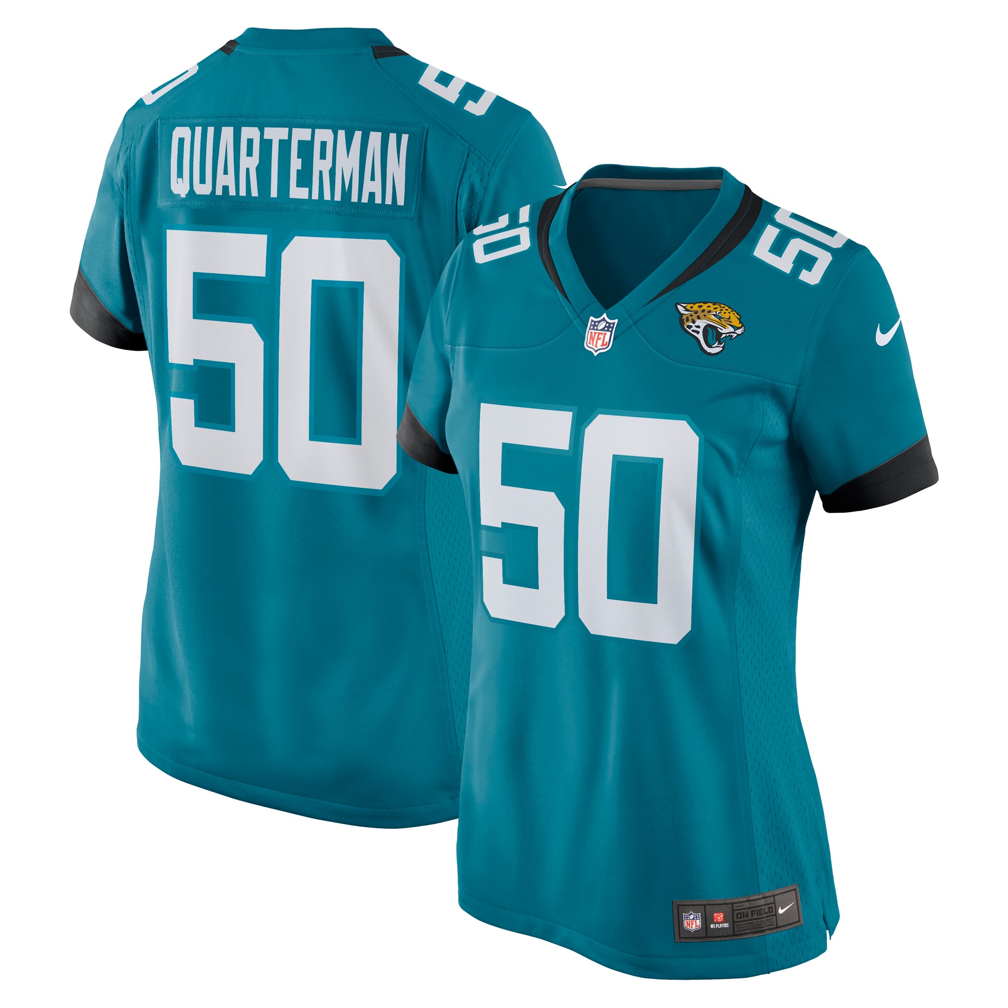 Women’s Jacksonville Jaguars Shaquille Quarterman Teal Game Jersey