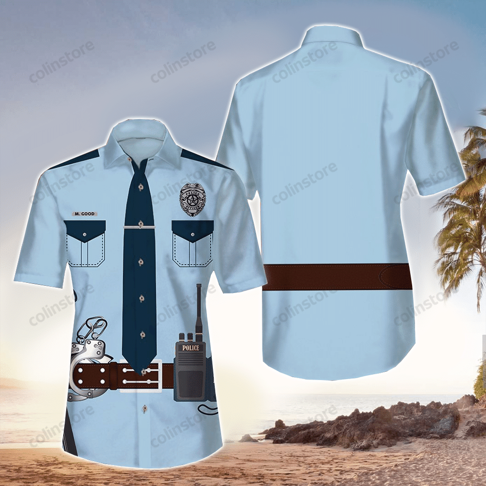 Personalized Police Officer Shirt Hawaii Aloha Ha37230