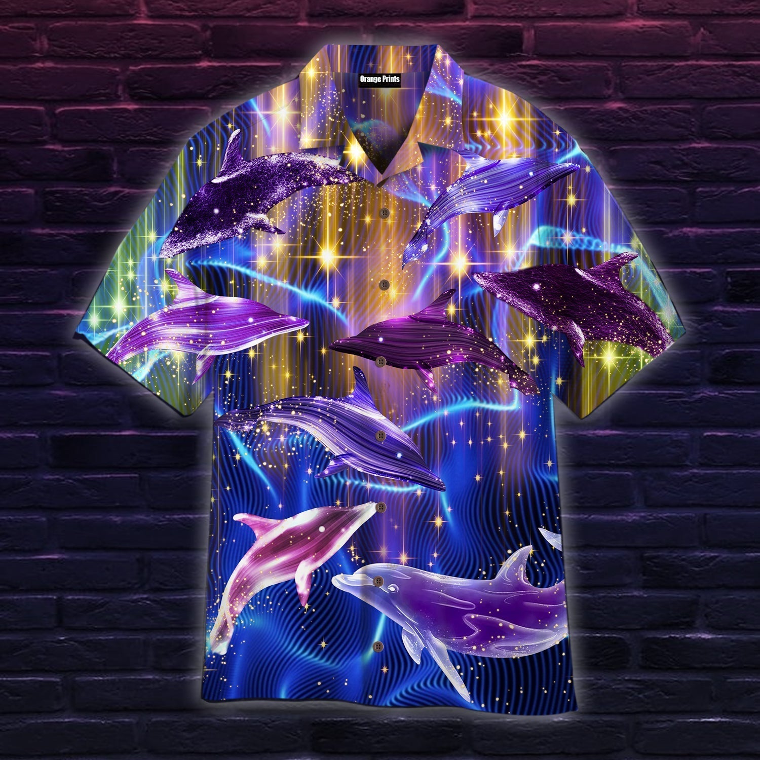 Neon Dolphins Aloha Hawaii Shirts For Men And Women Ha77756