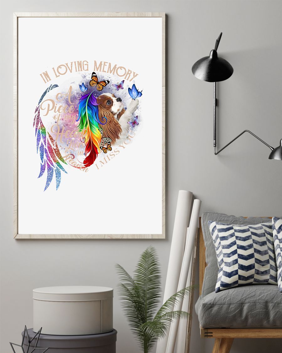 Cavalier King A Piece Of My Heart Dog Mom Canvas And Poster | Wall Decor Visual Art | Mother’S Day Gift