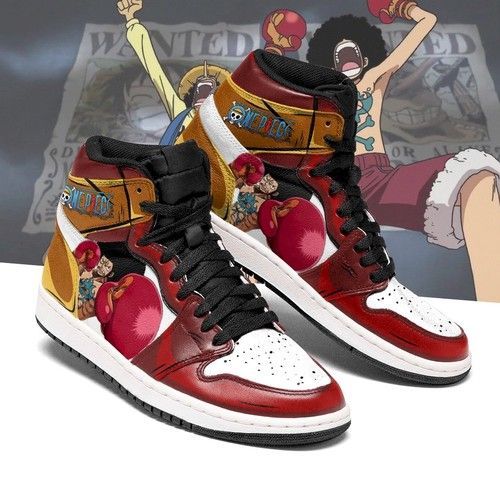 Afro Luffy Jd Sneakers High-Top Jordan Shoes Customized Gift For Fan Jordan Sneaker