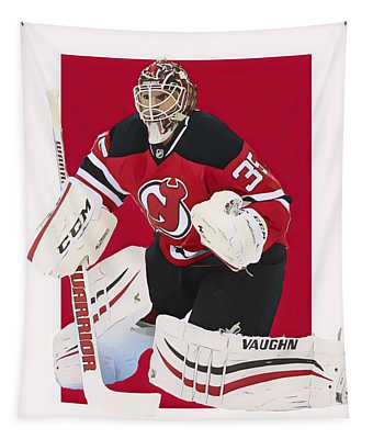 Cory Schneider New Jersey Devils Oil Art Joe Hamilton Tapestry