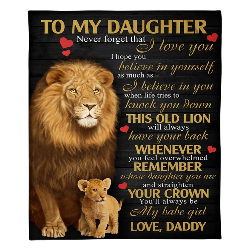 To My Daughter Believe In You Fleece Blanket Family Gift Home Decor Bedding Couch Sofa Soft And Comfy Cozy