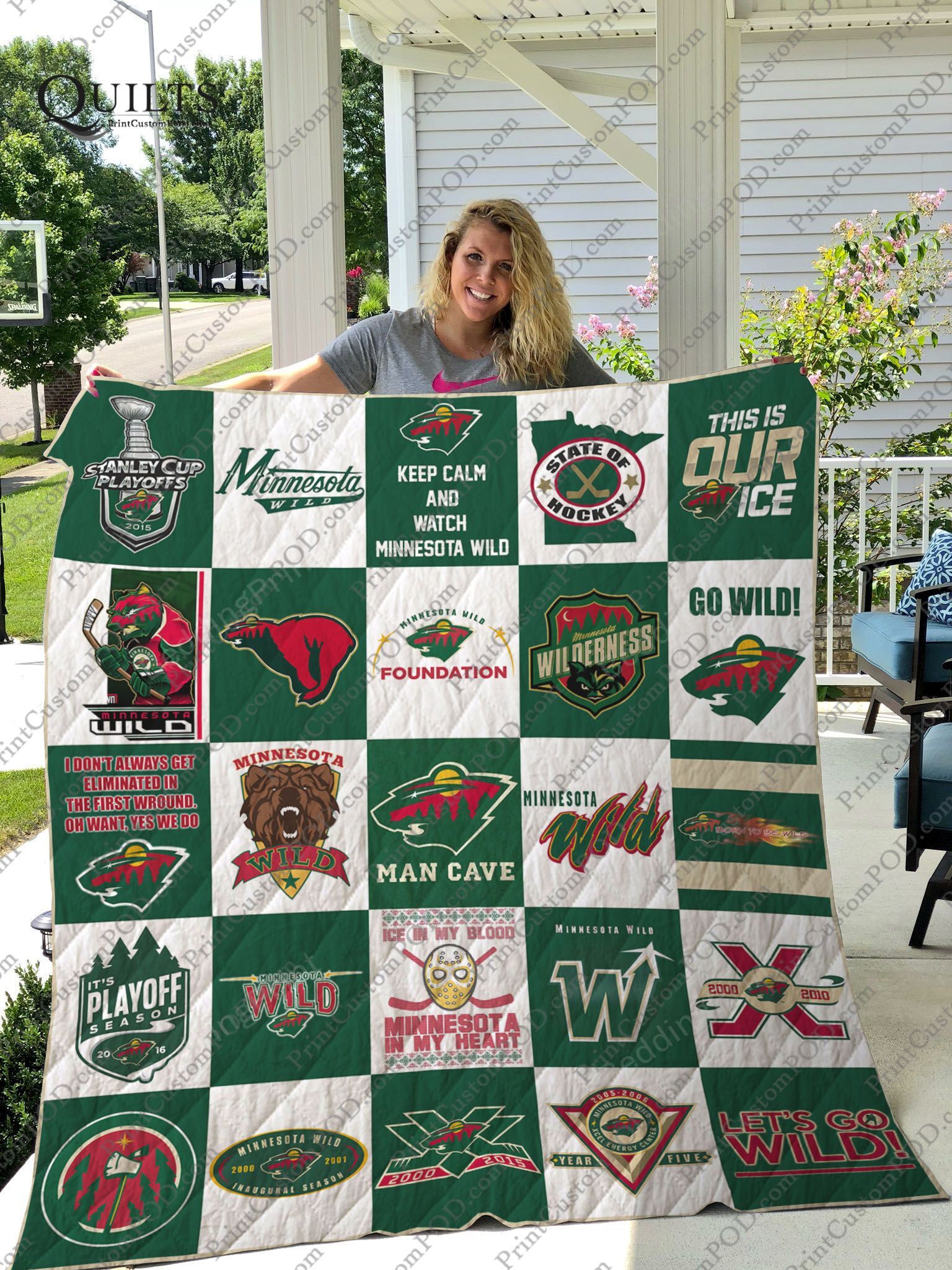 Minnesota Wild Quilt Blanket Ver 25