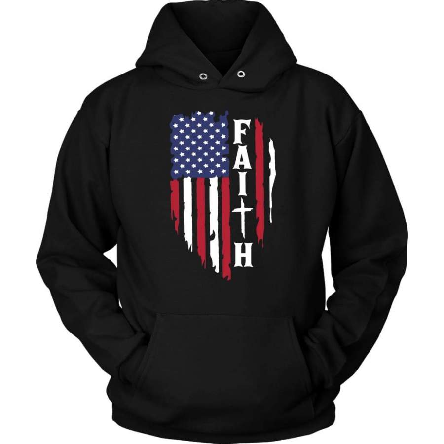 Faith and american flag hoodie