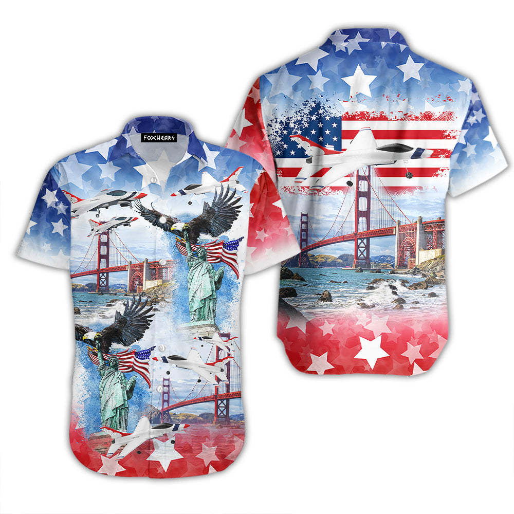 Eagle Usaf Air Independence Day Happy The Of July Hawaii Shirt For Men And Women Ha58161