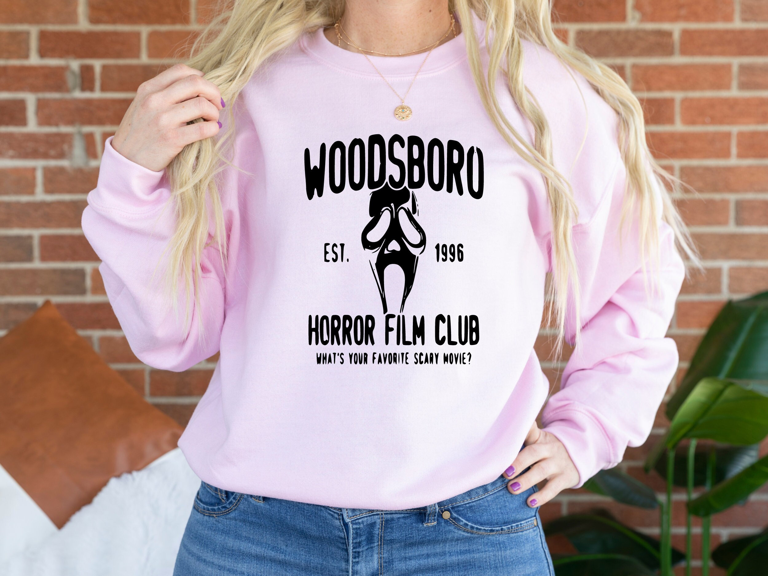 Woodsboro horror club Sweatshirt, scream , scream-ghost Hoodie, horror , scary , Halloween sweatshirt, halloween shirt, ghost, Horror shirt