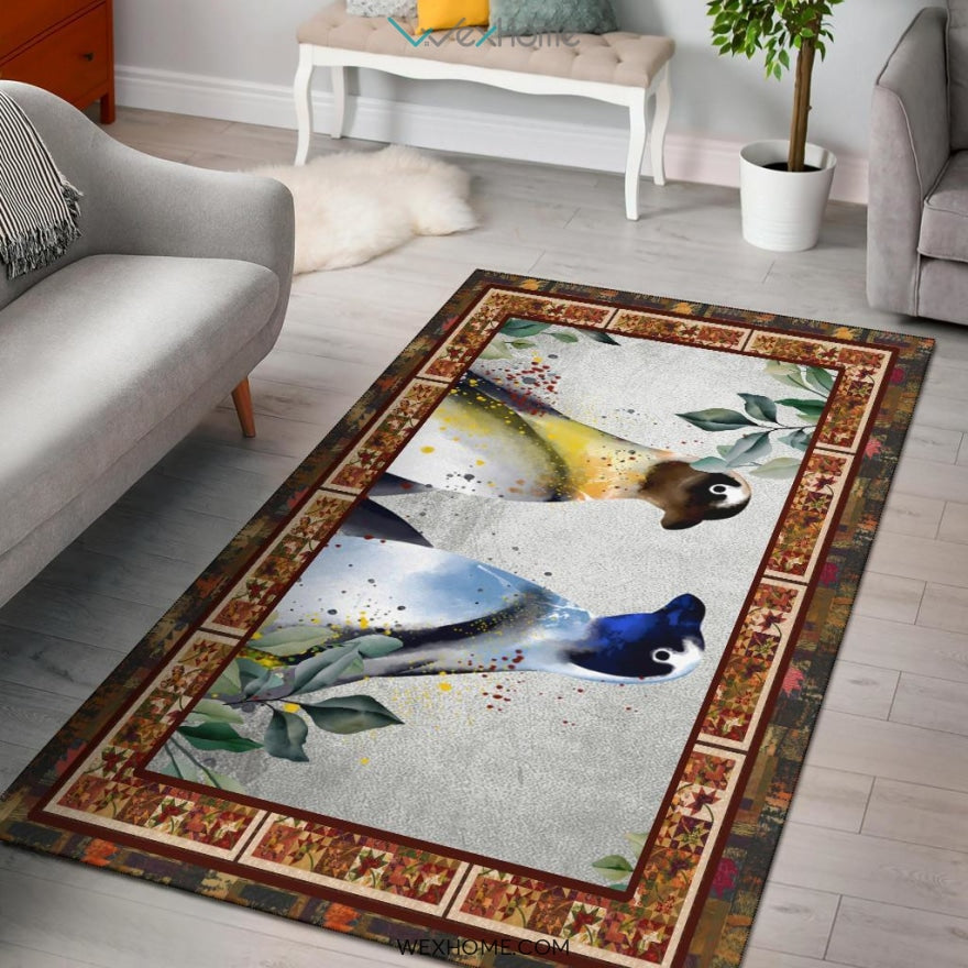 Valentine’S Day Couples Penguin Nursery Area Rug