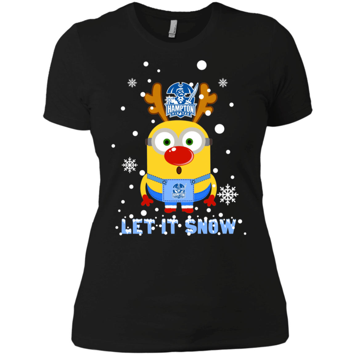 Check out this awesome Minion Hampton Pirates Ugly Christmas Sweaters Let It Snow Women’s T-Shirt