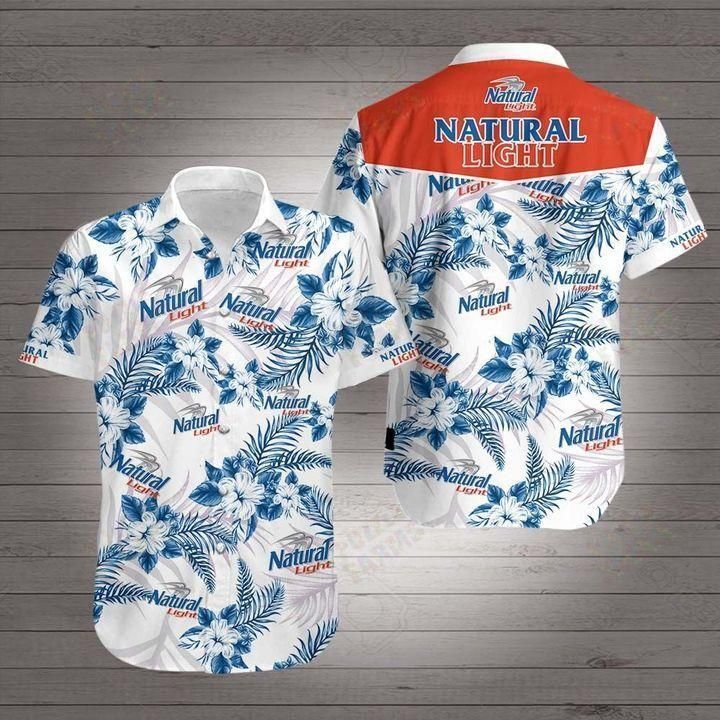 Natural Light Beer Hawaii Shirt White Men Women Beach Wear Short Sleeve Ha85432