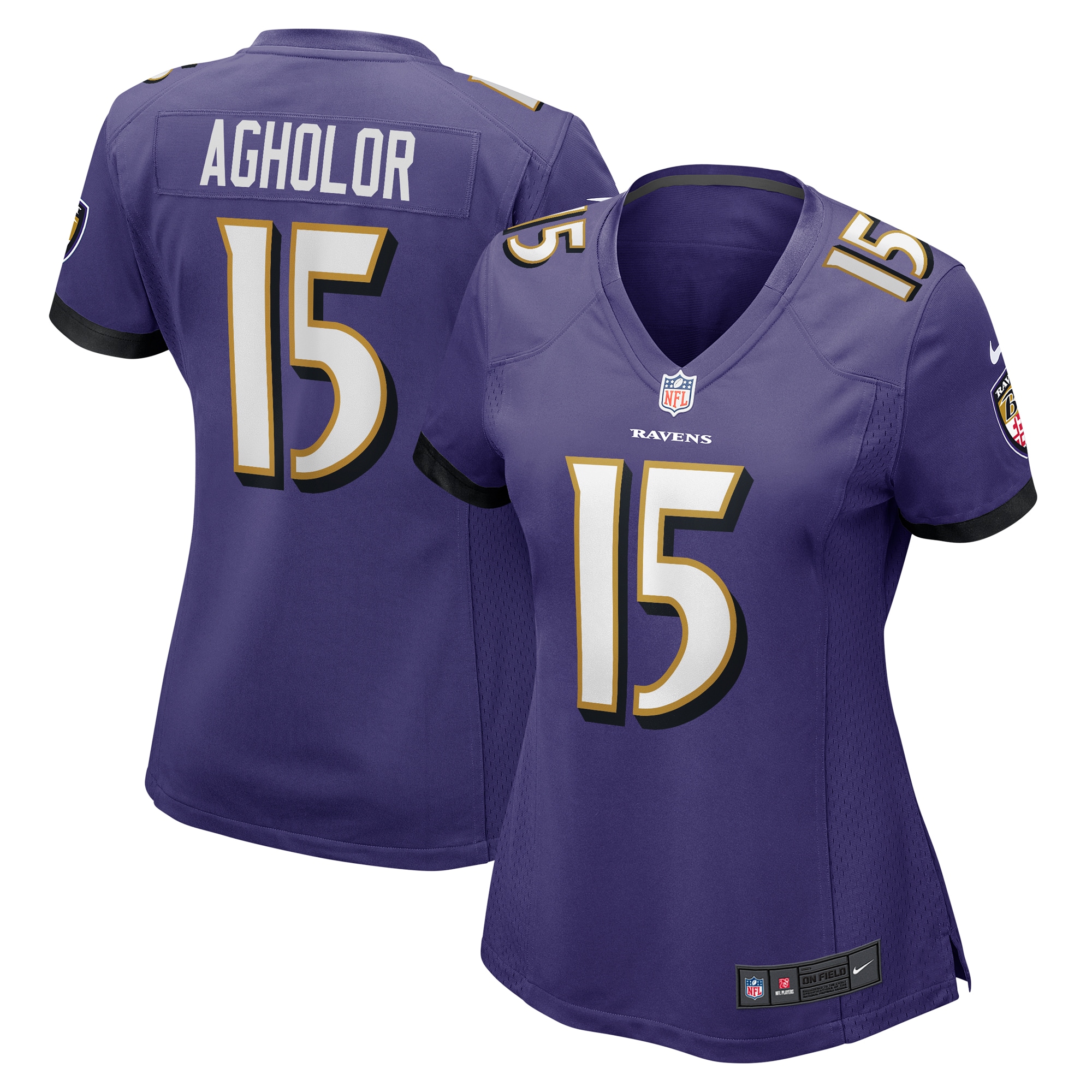 Women’s Baltimore Ravens Nelson Agholor Purple Game Jersey