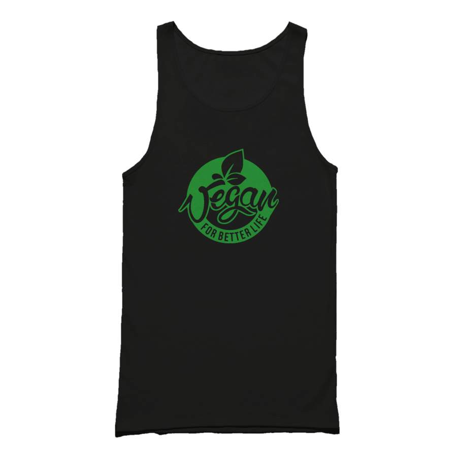 Vegan For Life Vegetarian Animal Rights Tank Top