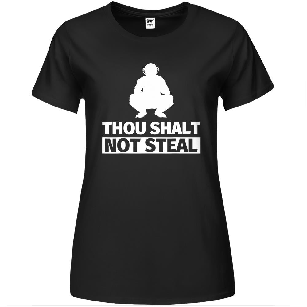 Funny Baseball Catcher – Thou Shalt Not Steal Premium Womens Tshirts