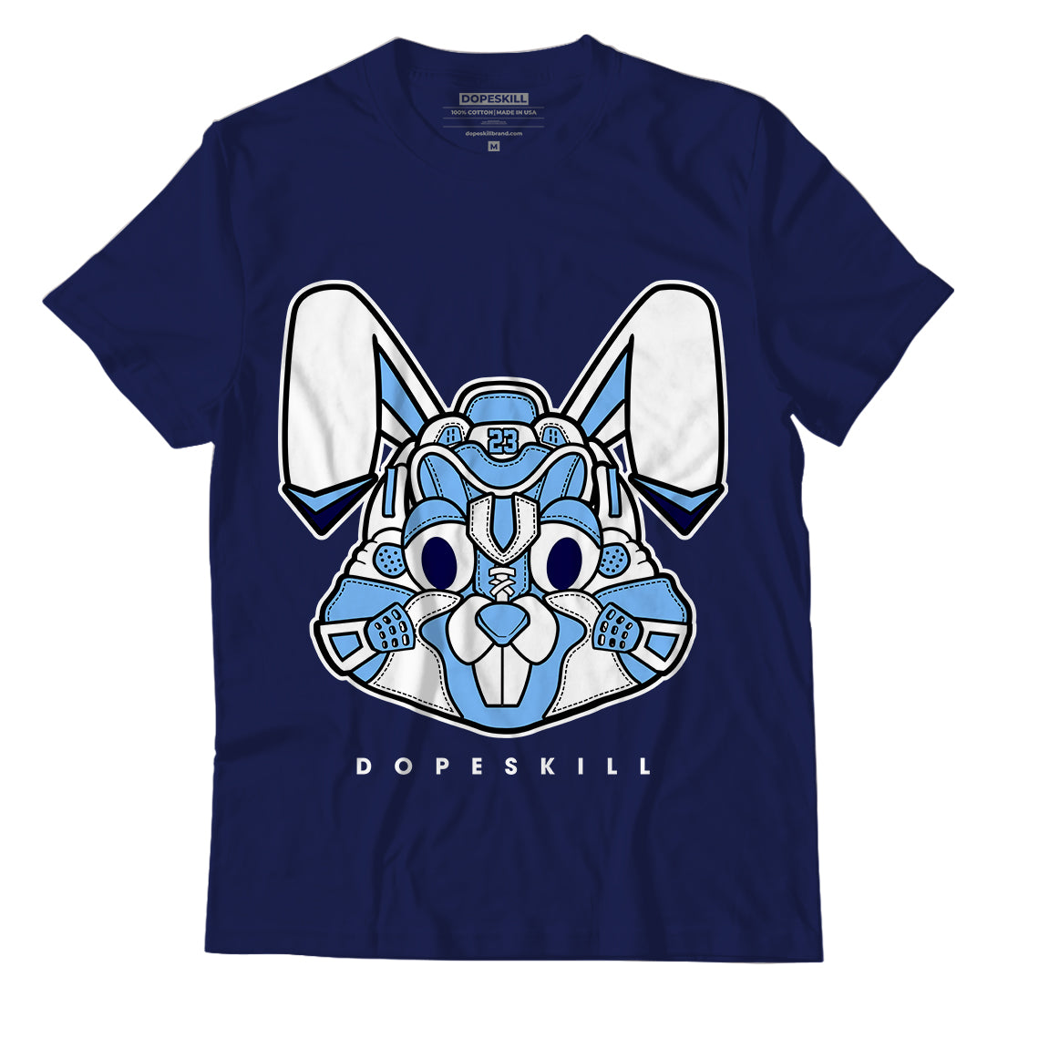 Jordan 6 Unc Dopeskill College Navy T-Shirt Sneaker Rabbit Graphic