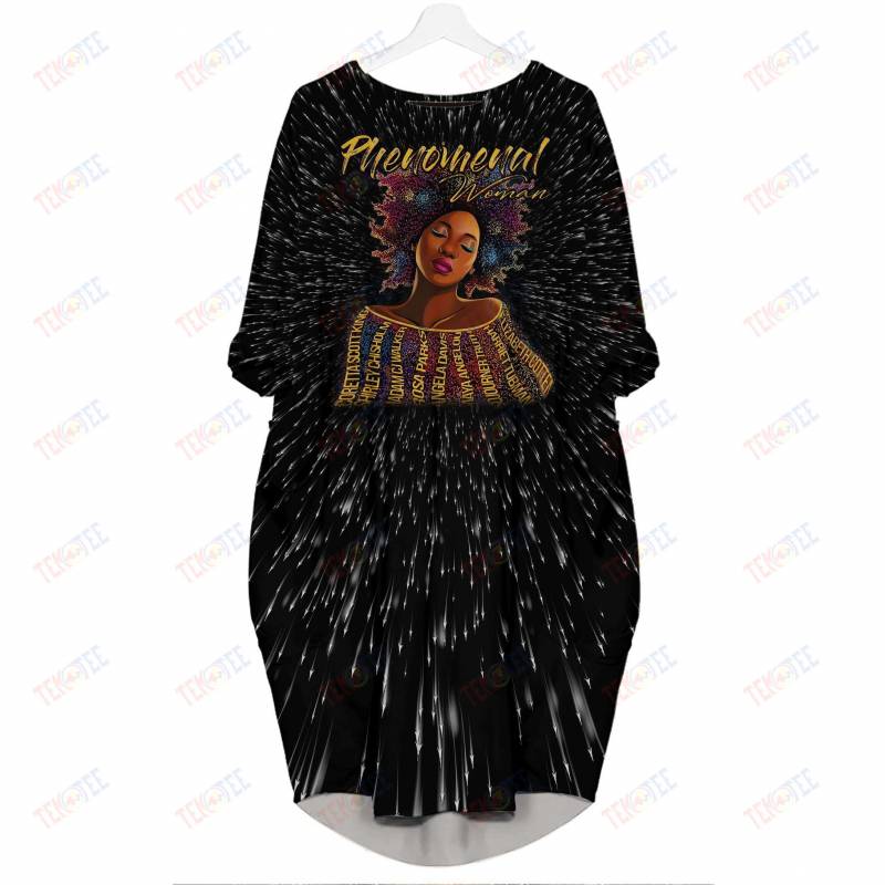 Temotee African Dress 37 – Phenomenal Women 3D Dress For Melanin Women Afro Girl Shirt African American Woman Gift Idea TMT4030