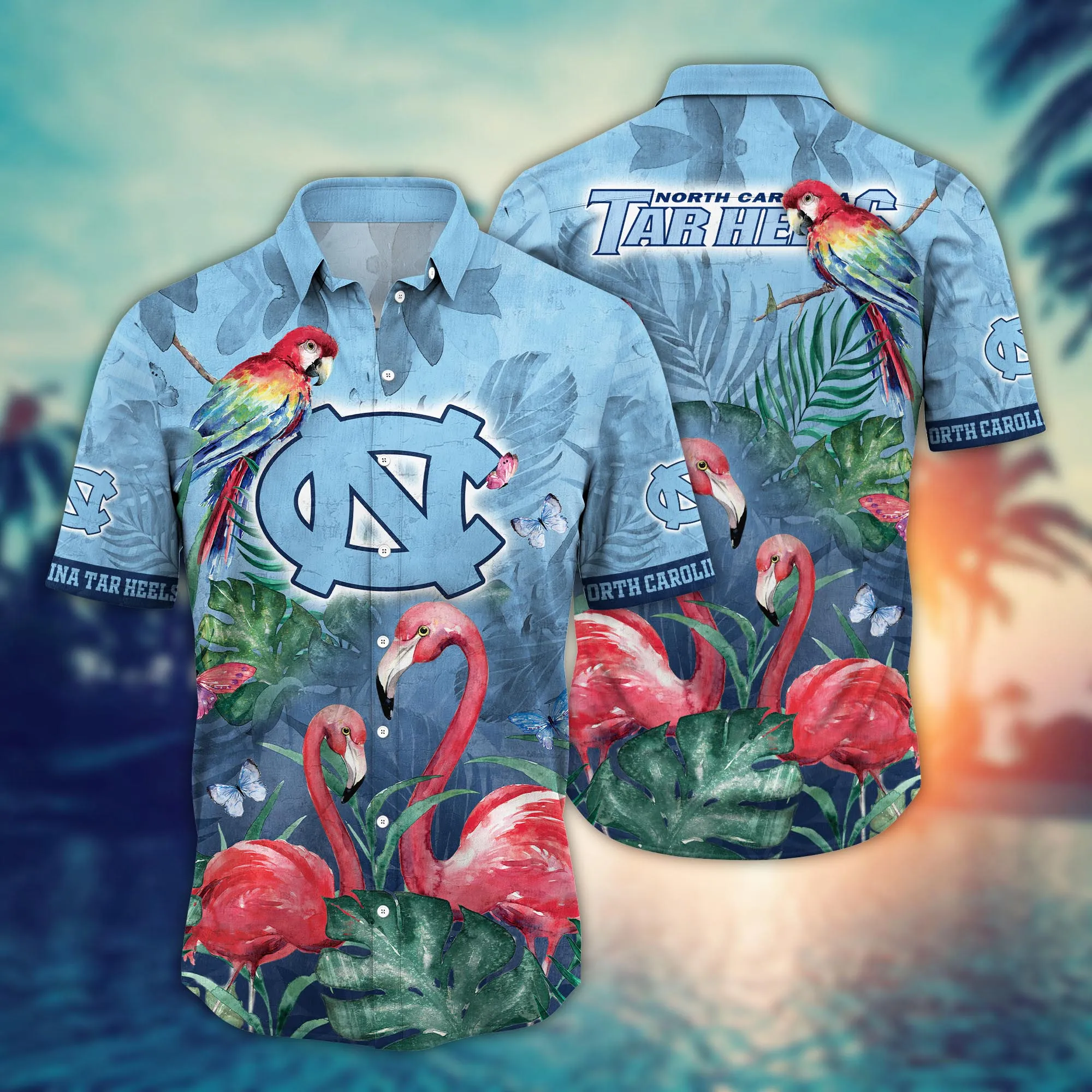 North Carolina Tar Heels NCAA Hawaiian Shirt Vacation Aloha Shirt