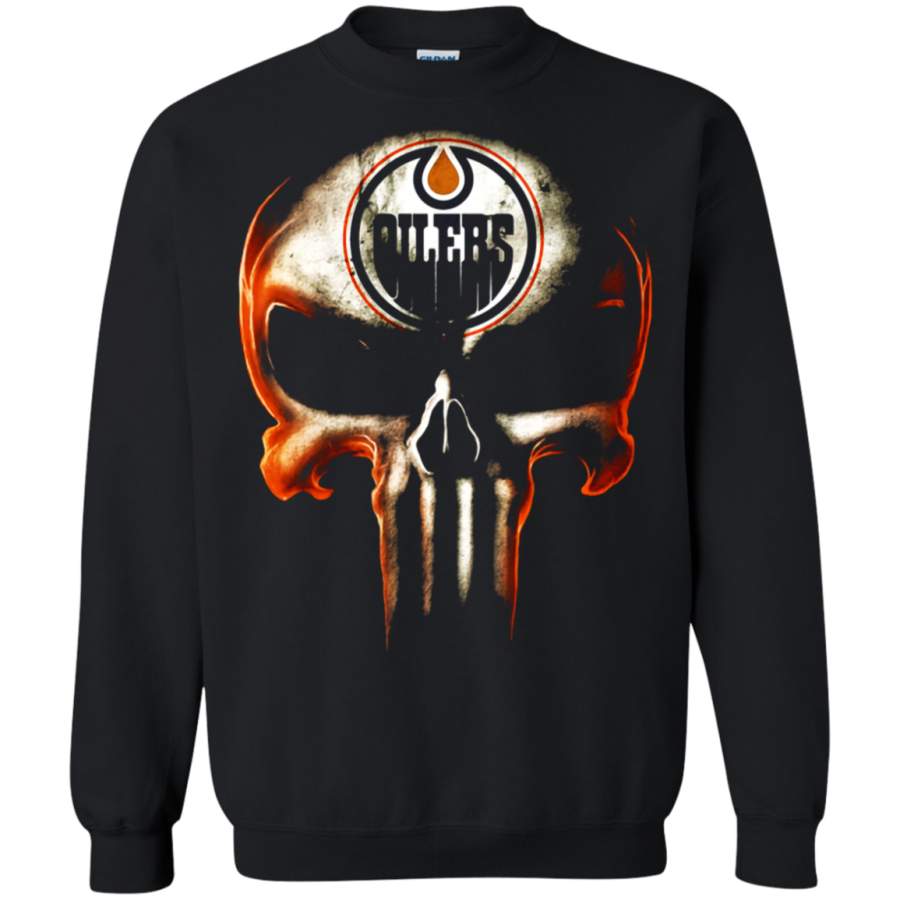 AGR Edmonton Oilers The Punisher Mashup Ice Hockey Sweatshirt