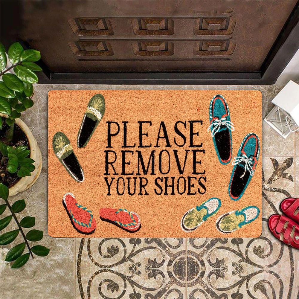 Please Remove Your Shoes Doormat Shoes Off Doormat Take Off Your Shoes Front Door Mat Outdoor