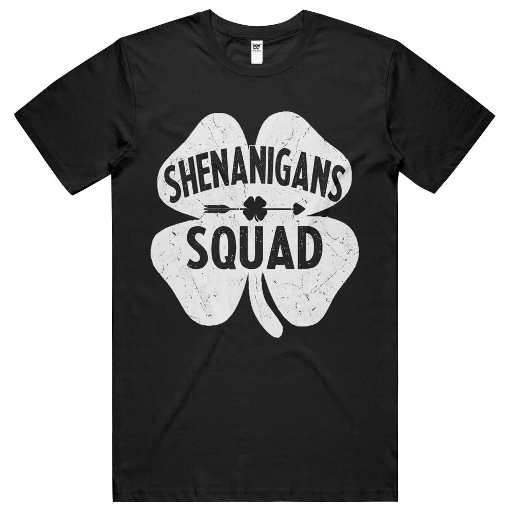 Shenanigans Squad Funny Irish St Patricks Day Shamrock Gift T Shirts