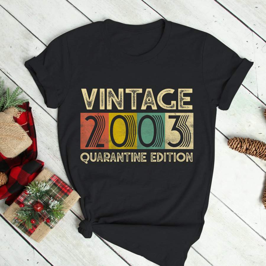 Vintage Made in 2003 18th Bday Gifts 18 Quarantine Birthday T-Shirt