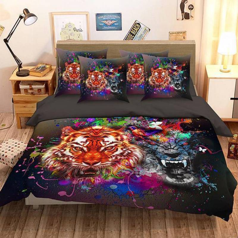 3D Bright Tigers 276 Bedding Set Pillowcases Quilt