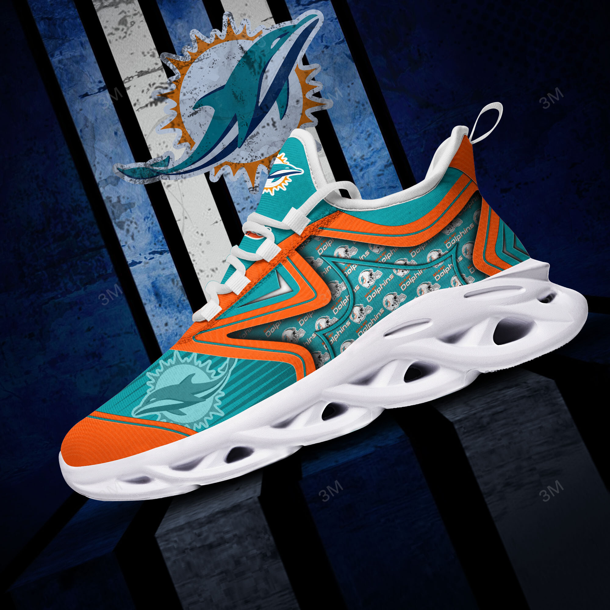 Miami Dolphins Yezy Running Sneakers Bg903