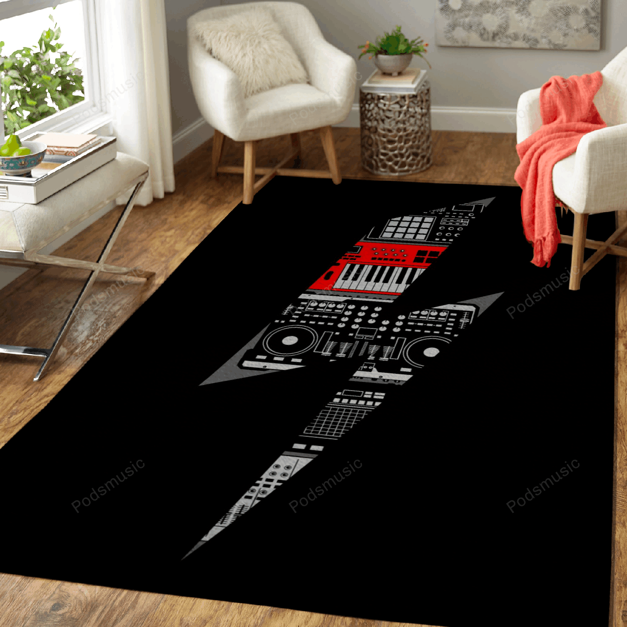 Electronic Dance Music – Pop Art Art For Fans Area Rug Carpet